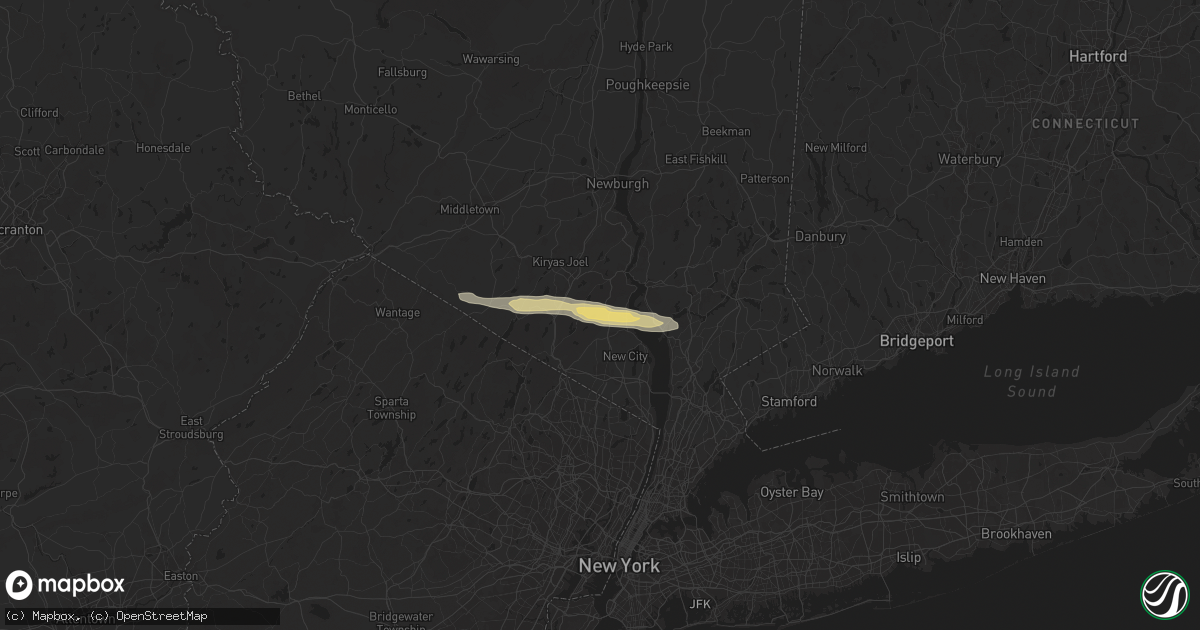 Hail map in Stony Point, NY on July 8, 2025