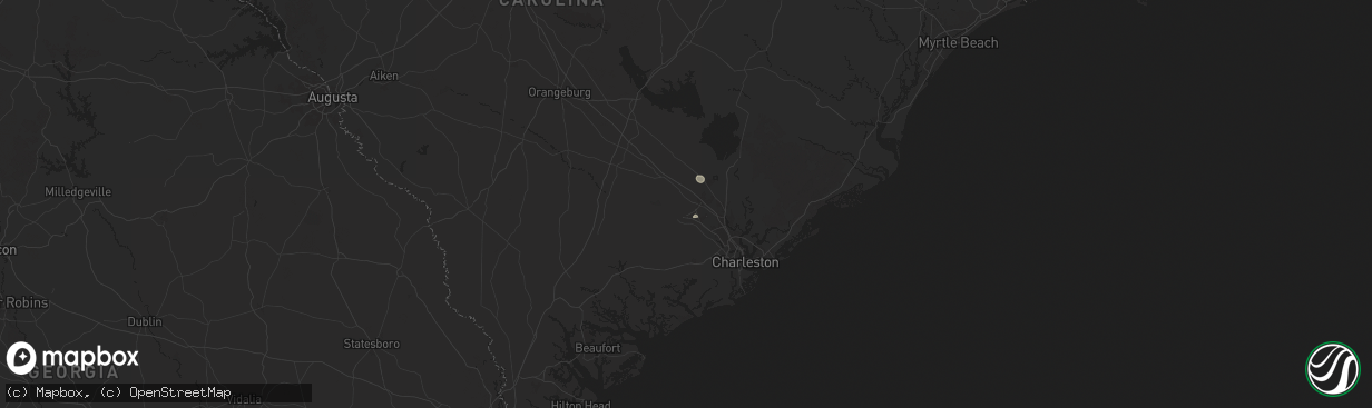 Hail map in Summerville, SC on July 8, 2025