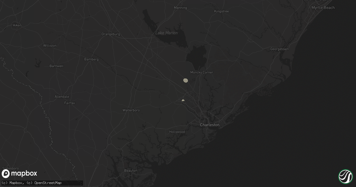 Hail map in Summerville, SC on July 8, 2025
