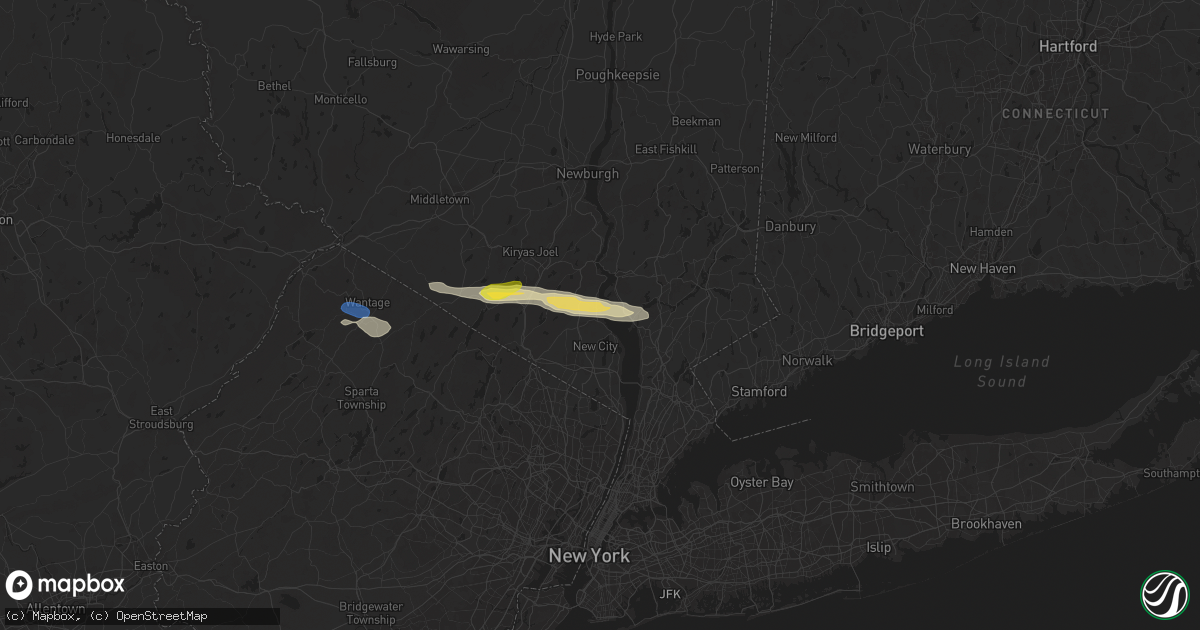 Hail map in West Haverstraw, NY on July 8, 2025