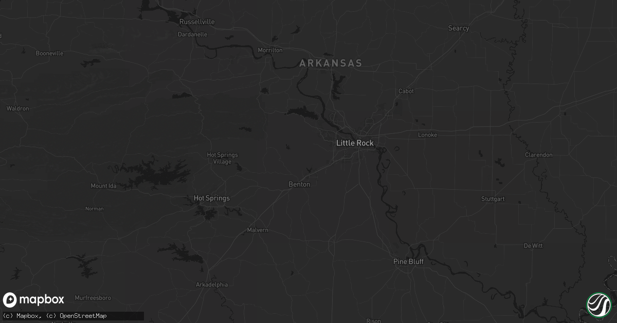 Hail map in Alexander, AR on July 8, 2026