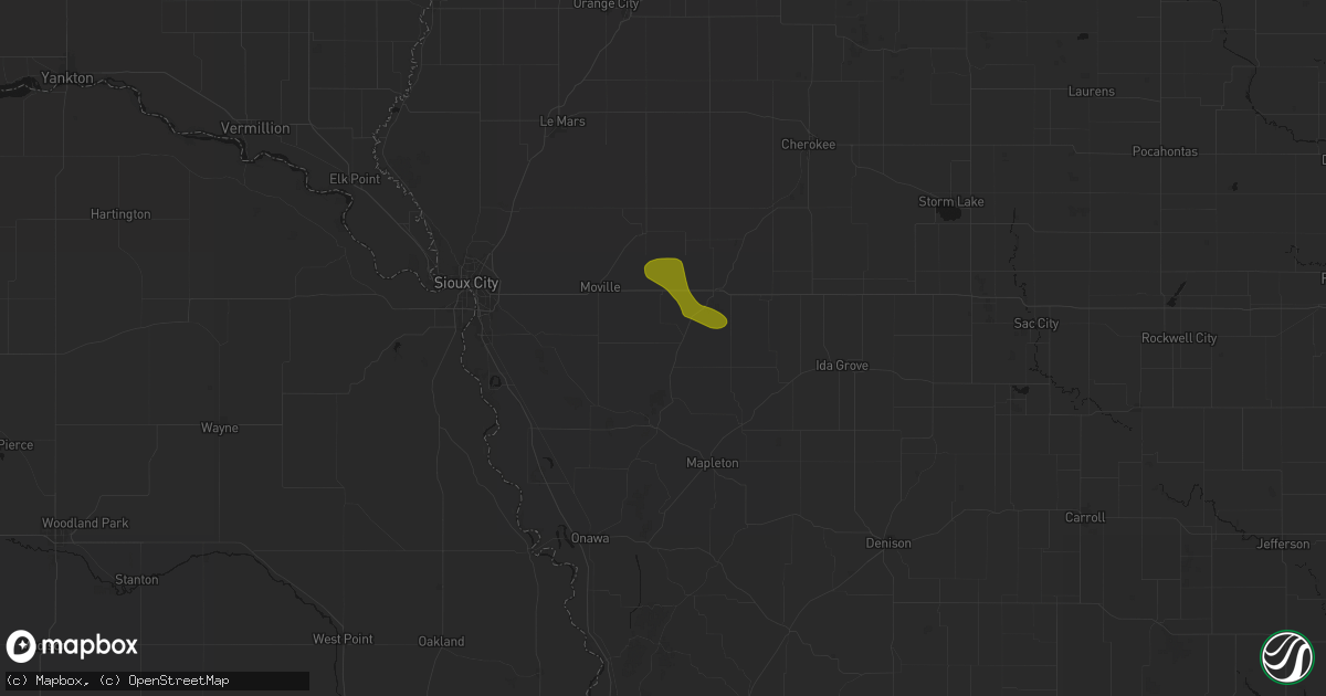 Hail map in Anthon, IA on July 8, 2026
