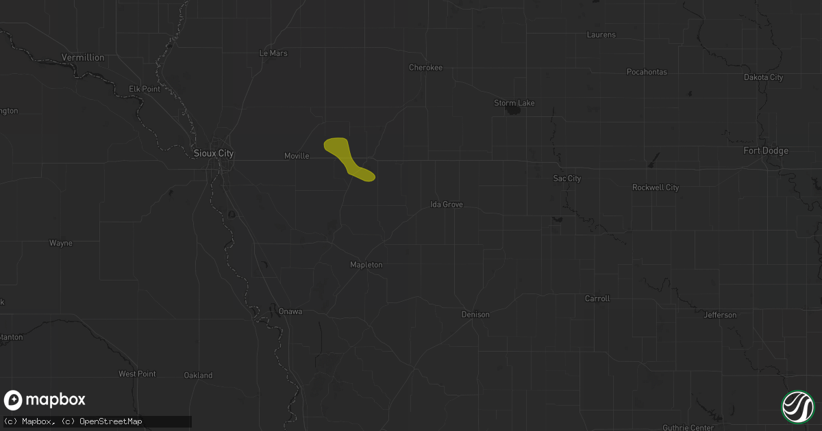 Hail map in Battle Creek, IA on July 8, 2026