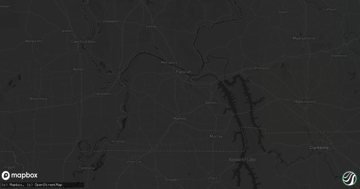 Hail map in Boaz, KY on July 8, 2026