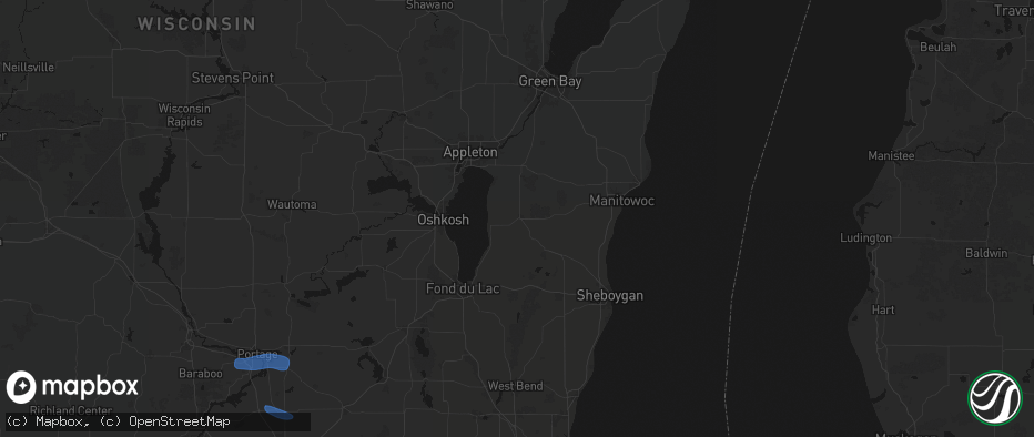Hail map in Chilton, WI on July 8, 2026