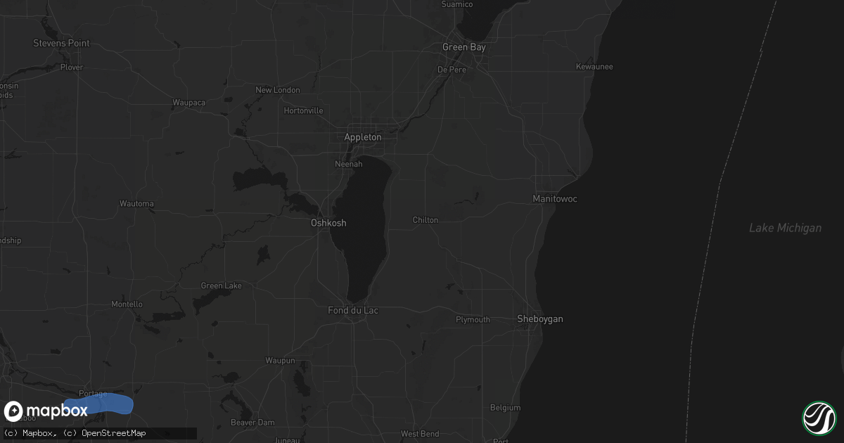 Hail map in Chilton, WI on July 8, 2026