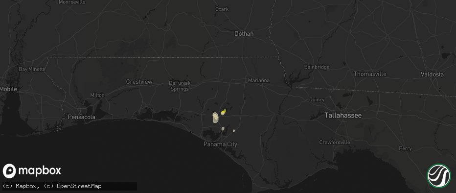 Hail map in Chipley, FL on July 8, 2026