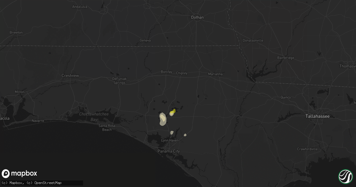 Hail map in Chipley, FL on July 8, 2026
