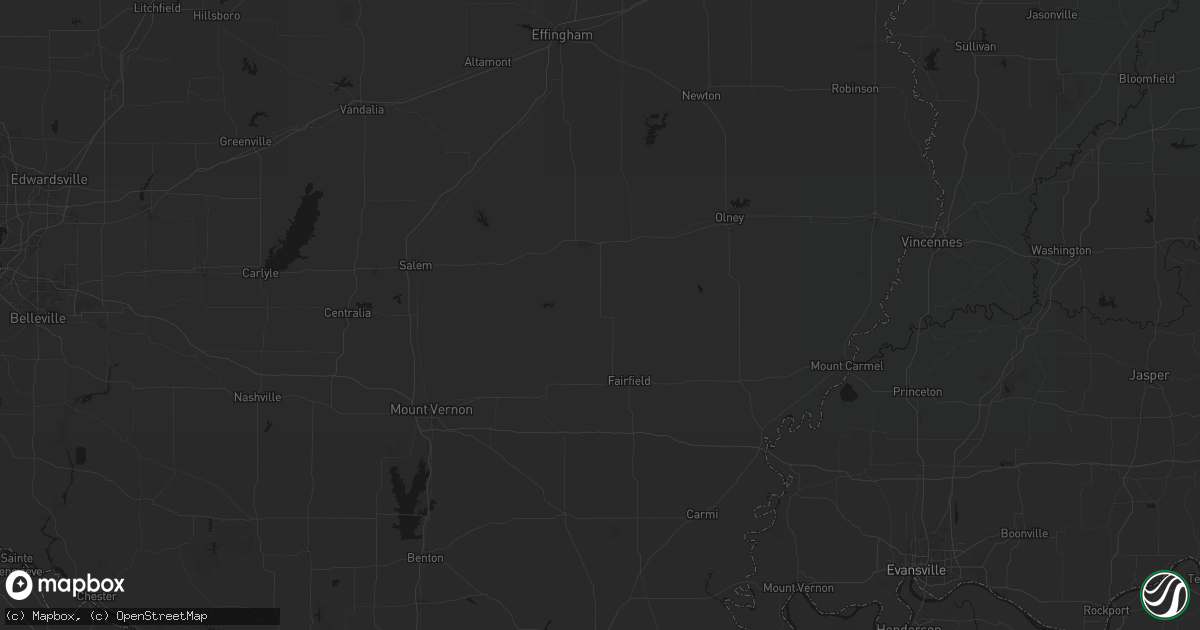Hail map in Cisne, IL on July 8, 2026