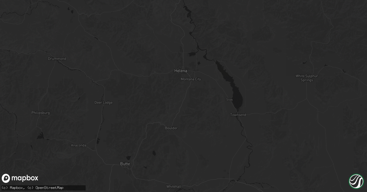 Hail map in Clancy, MT on July 8, 2026