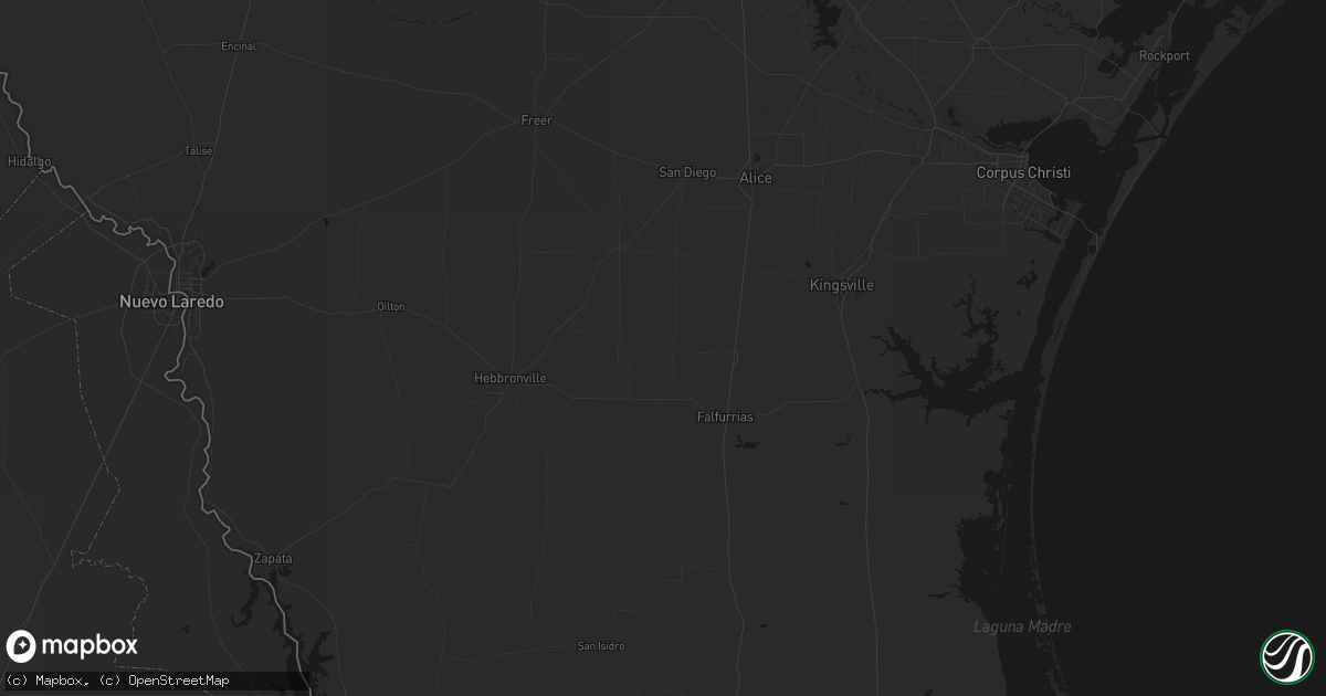 Hail map in Concepcion, TX on July 8, 2026