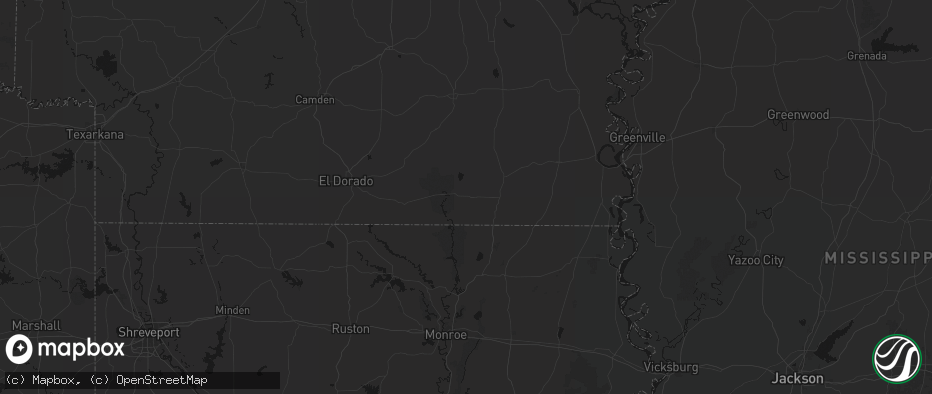 Hail map in Crossett, AR on July 8, 2026