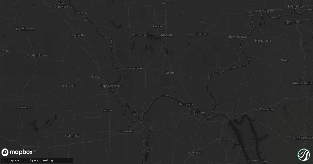 Hail map in Cypress, IL on July 8, 2026