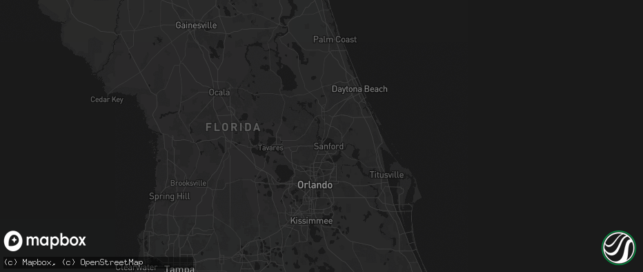 Hail map in Debary, FL on July 8, 2026