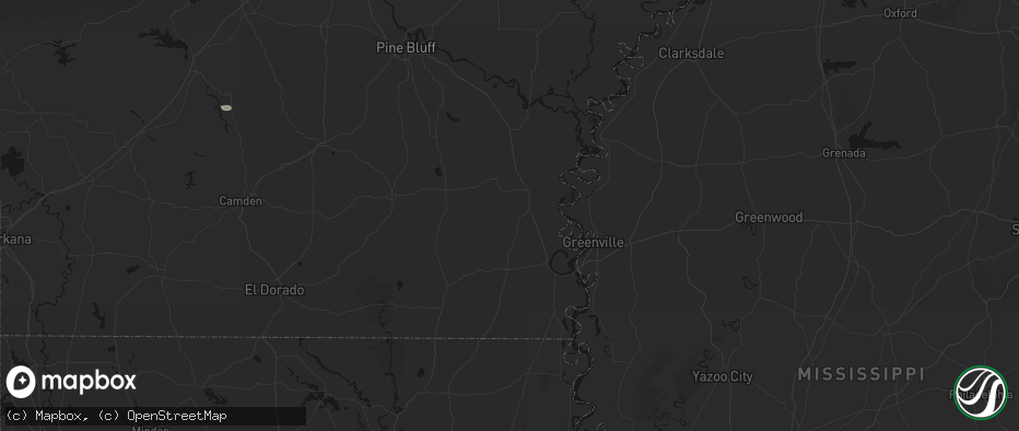 Hail map in Dermott, AR on July 8, 2026