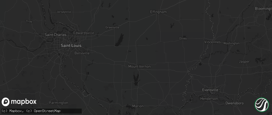 Hail map in Dix, IL on July 8, 2026