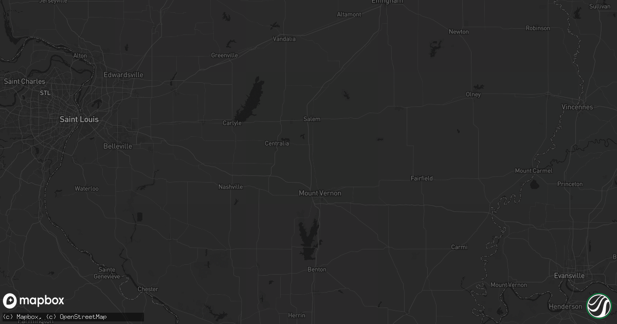 Hail map in Dix, IL on July 8, 2026