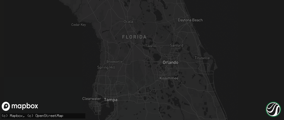 Hail map in Groveland, FL on July 8, 2026