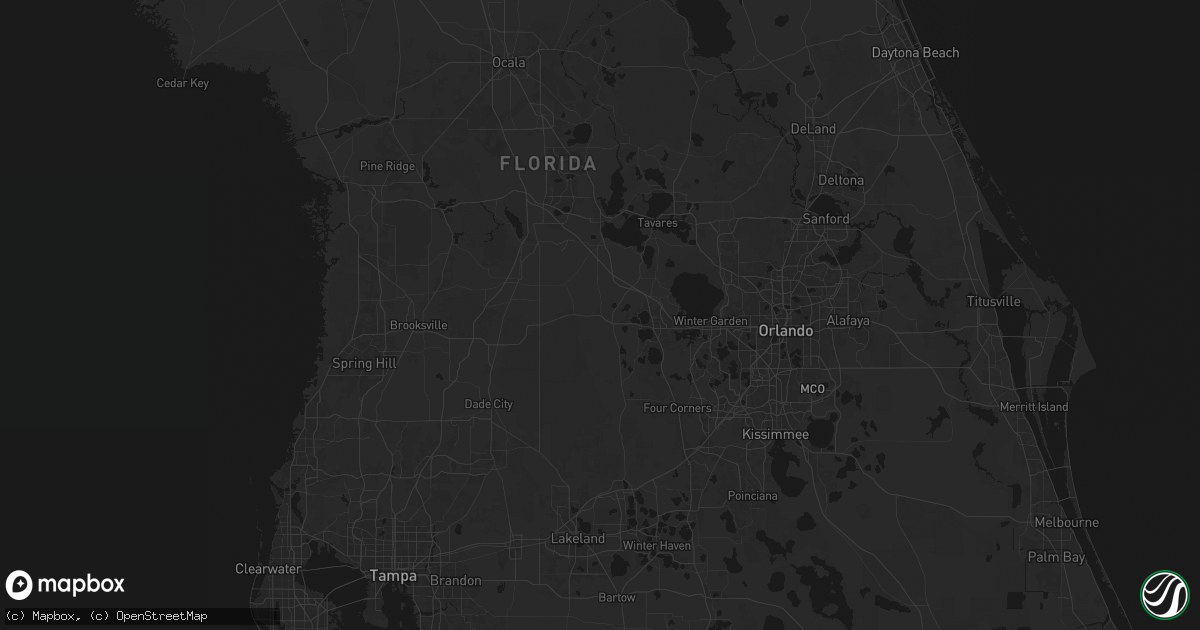 Hail map in Groveland, FL on July 8, 2026