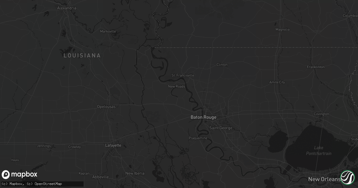 Hail map in Jarreau, LA on July 8, 2026