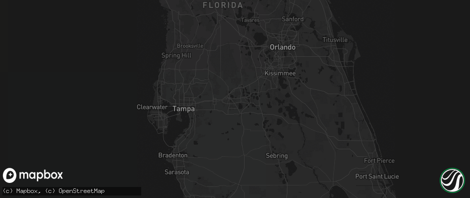 Hail map in Lakeland, FL on July 8, 2026