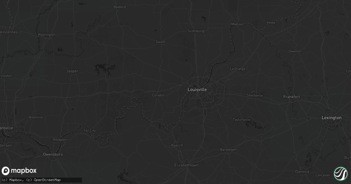 Hail map in Lanesville, IN on July 8, 2026