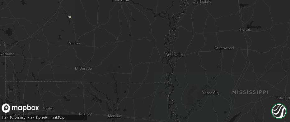 Hail map in Montrose, AR on July 8, 2026