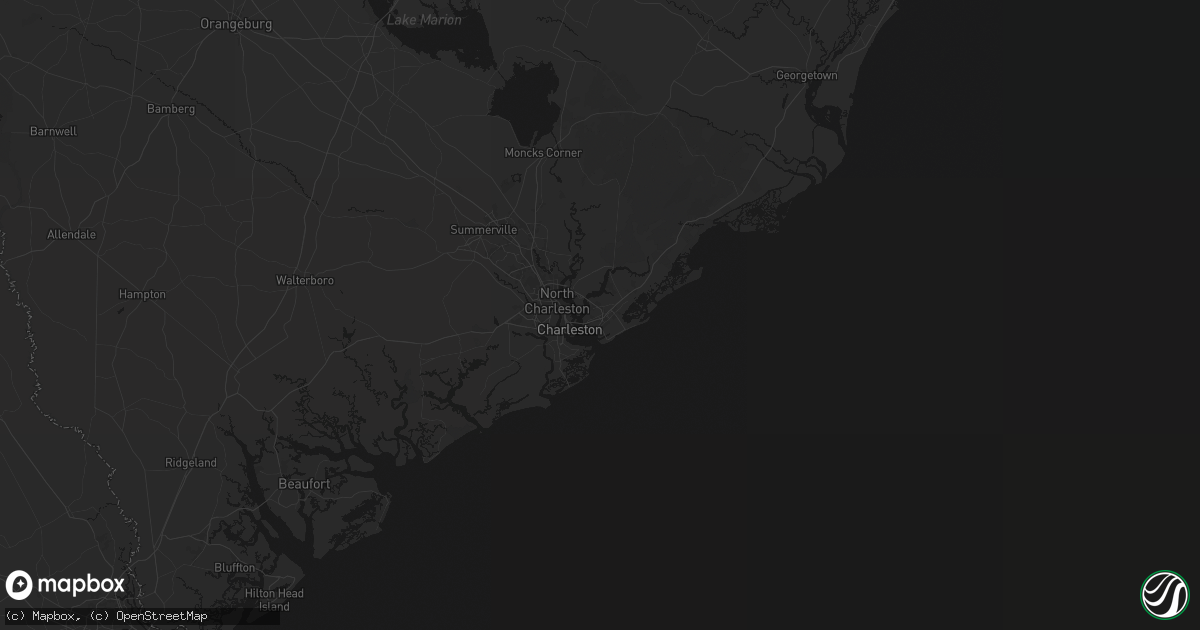 Hail map in Mount Pleasant, SC on July 8, 2026