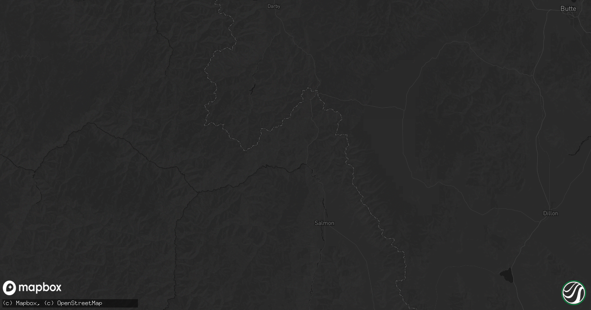 Hail map in North Fork, ID on July 8, 2026