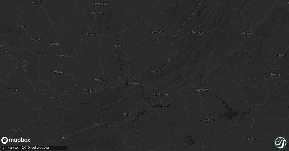 Hail map in Ripplemead, VA on July 8, 2026