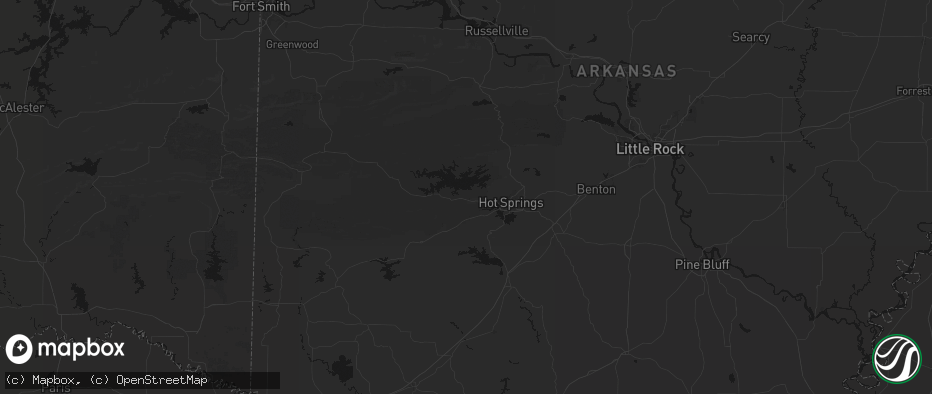 Hail map in Royal, AR on July 8, 2026