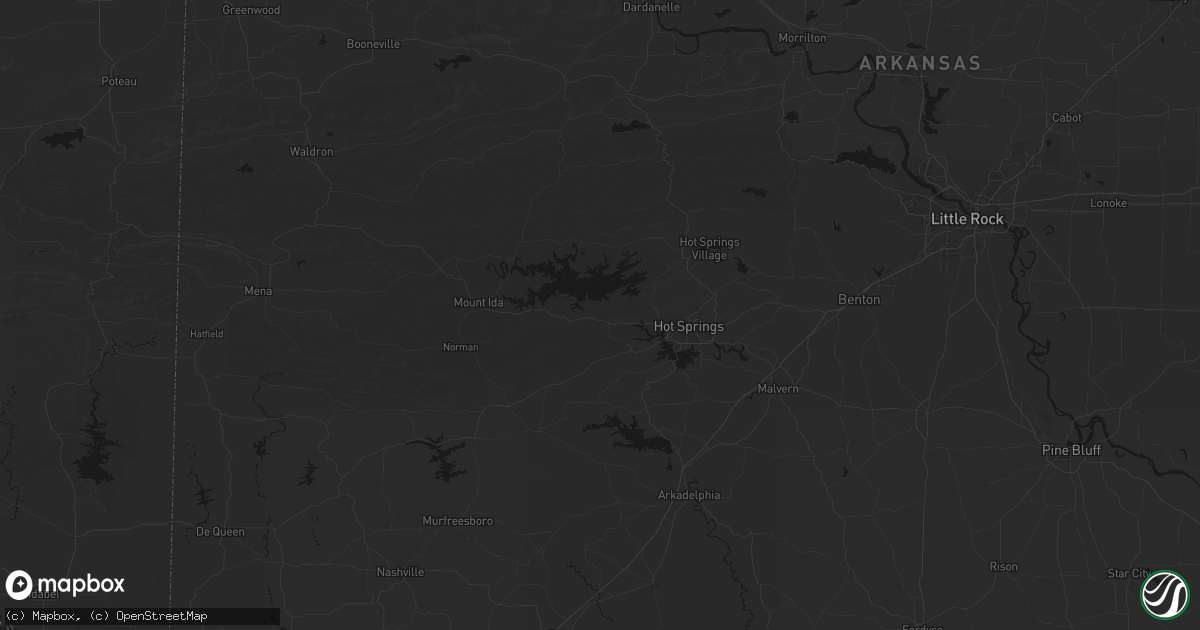 Hail map in Royal, AR on July 8, 2026