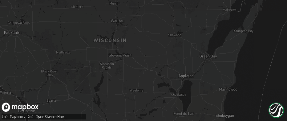 Hail map in Scandinavia, WI on July 8, 2026