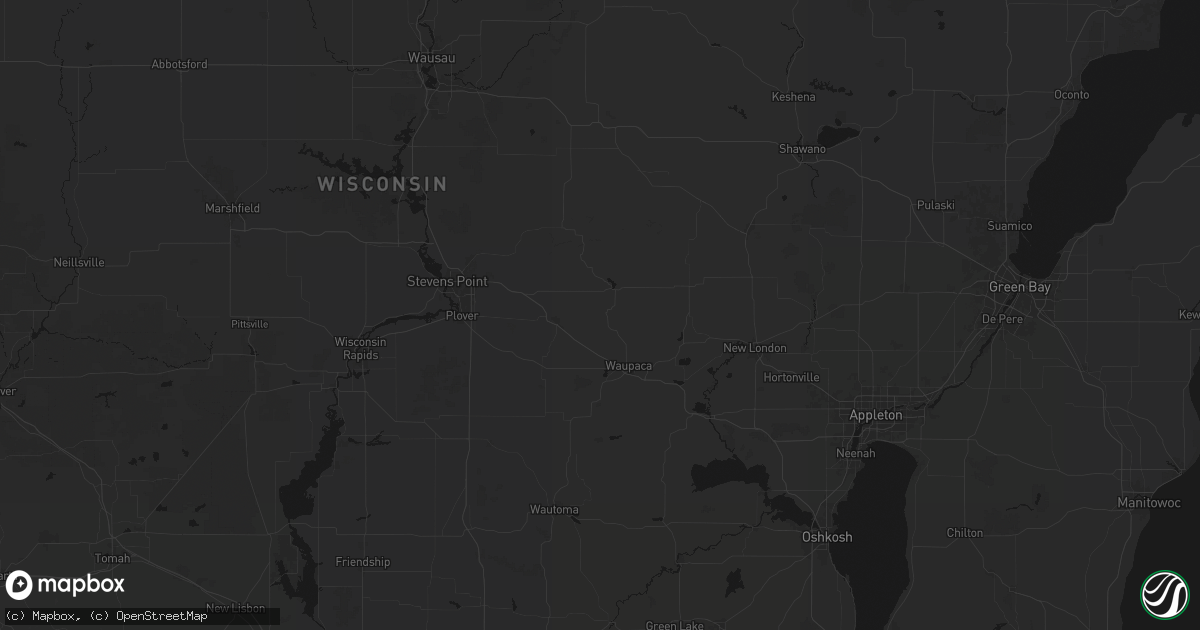Hail map in Scandinavia, WI on July 8, 2026