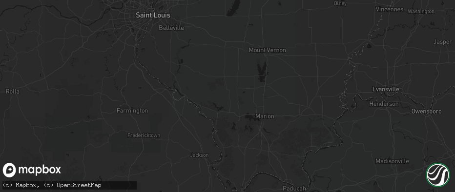 Hail map in Vergennes, IL on July 8, 2026