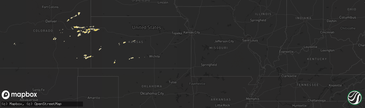 Hail map in Colorado on July 9, 2011