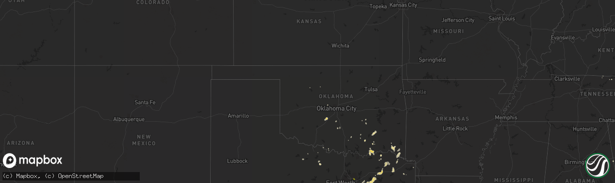 Hail map in Georgia on July 9, 2012