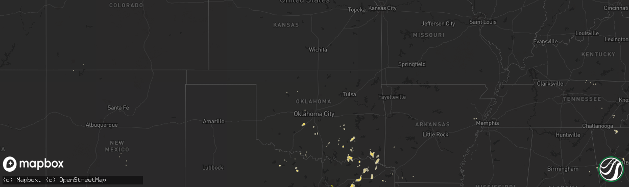 Hail map on July 9, 2012