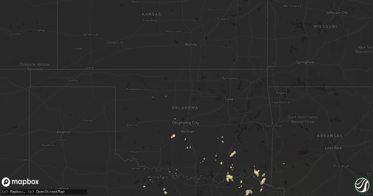 Hail map on July 9, 2012