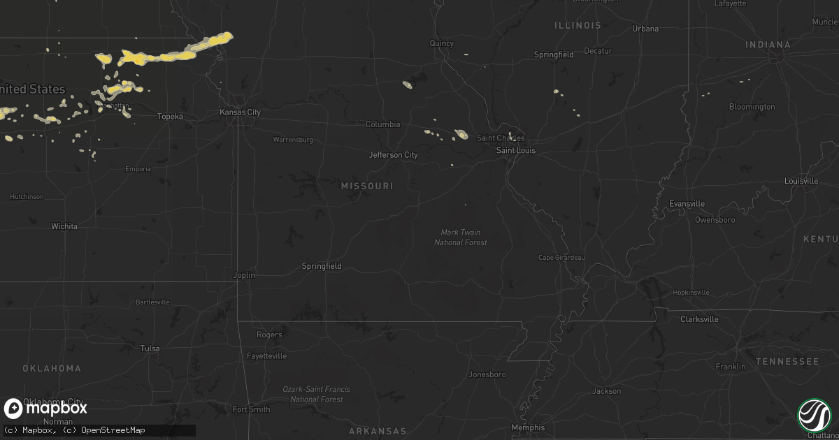 Hail map on July 9, 2013