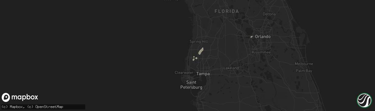 Hail map in New Port Richey, FL on July 9, 2015