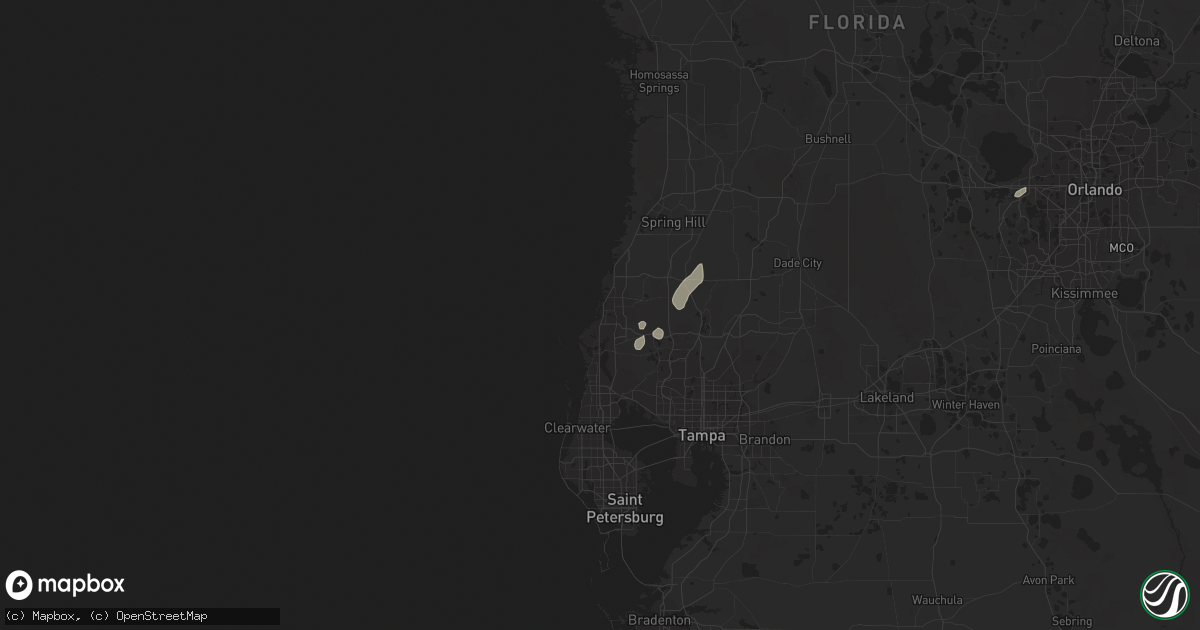 Hail map in New Port Richey, FL on July 9, 2015