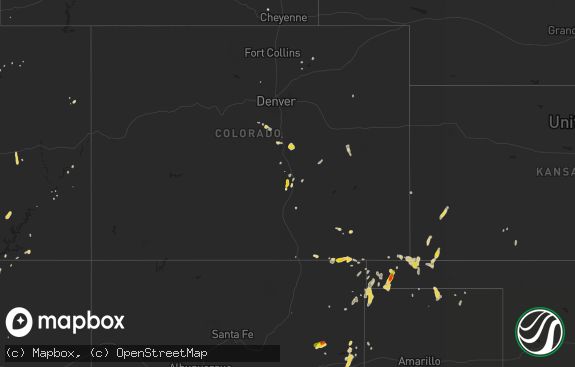 Hail map preview on 07-09-2015