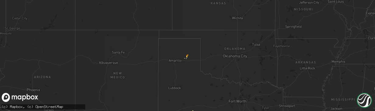 Hail map on July 9, 2019