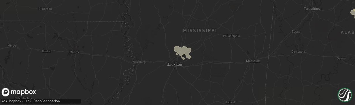 Hail map in Madison, MS on July 9, 2022