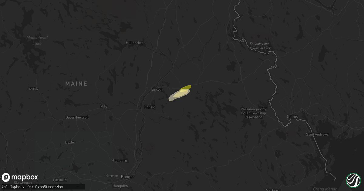 Hail map in Lee, ME on July 9, 2024