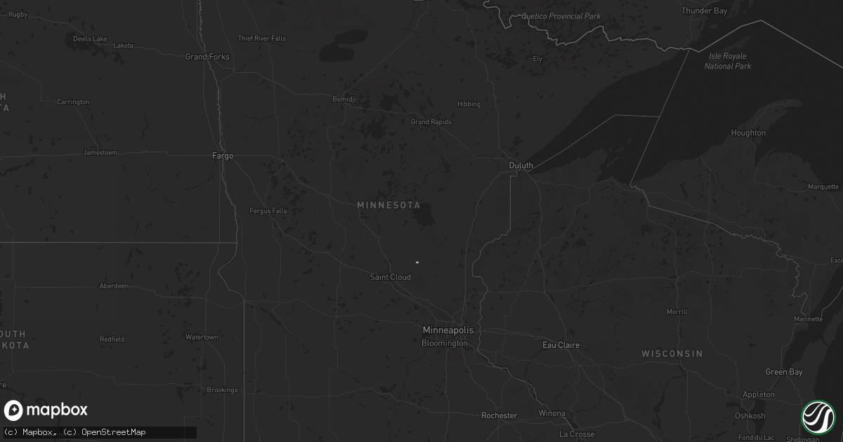 Hail Map in Minnesota on July 9, 2024 - HailTrace