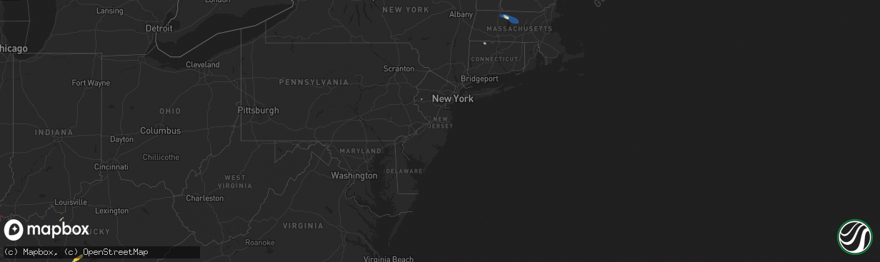 Hail map in New Jersey on July 9, 2024