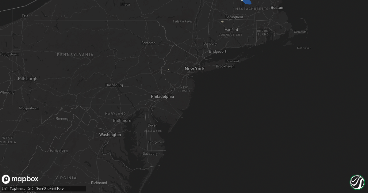 Hail map in New Jersey on July 9, 2024