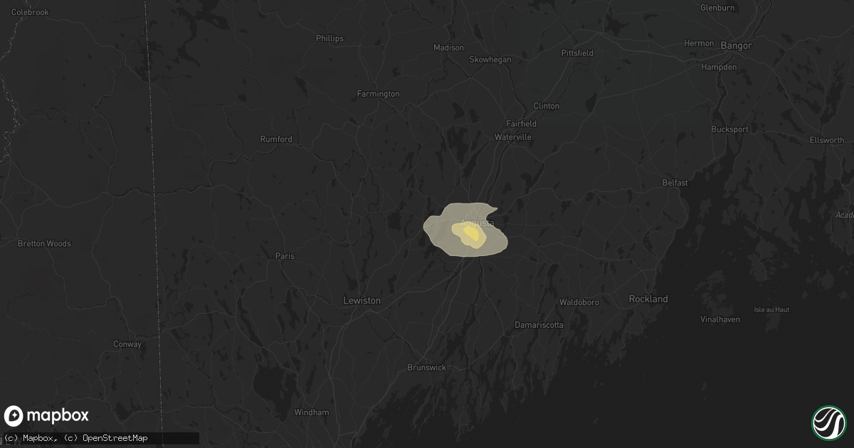 Hail map in Winthrop, ME on July 9, 2024